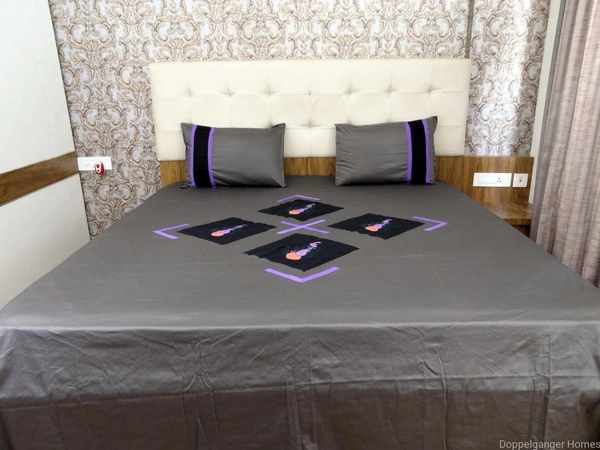 Embroidered  Double Bed Sheet-138