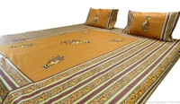 Applique Embroidery Double Bed Sheet-51