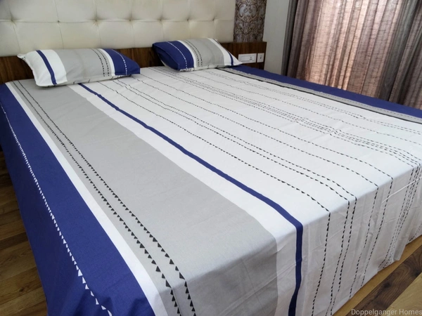 Doppelganger Homes Printed cotton Double Bed Sheet-107