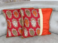 Doppelganger Homes Art Silk Kalamkari Cushion cover Set-70