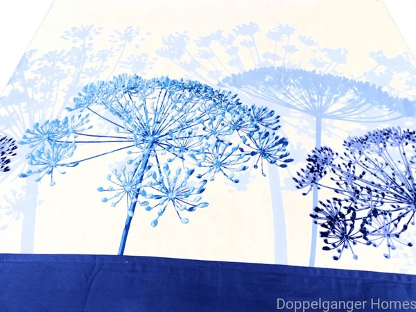 Doppelganger Homes Shades of Blue Single Bedsheet-14