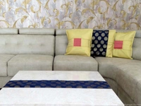 Doppelganger Homes 3 Pcs Designer Cushion cover and Runner Set-98