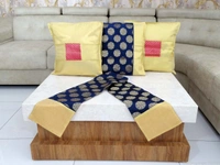Doppelganger Homes 3 Pcs Designer Cushion cover and Runner Set-98