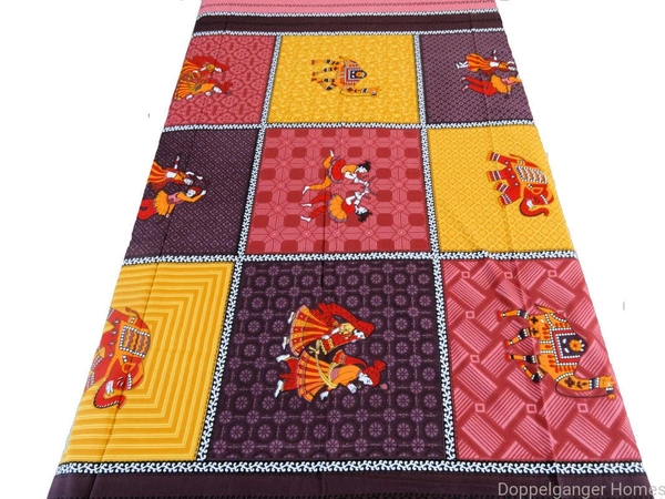 Ethnic Cotton Single Bed Sheet-58