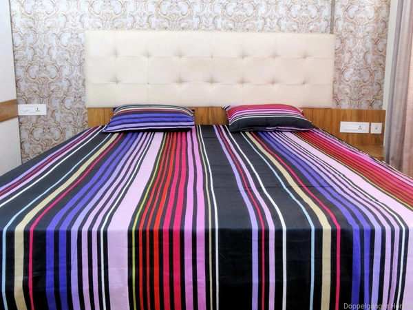 Doppelganger Homes Printed cotton Double Bed Sheet-120