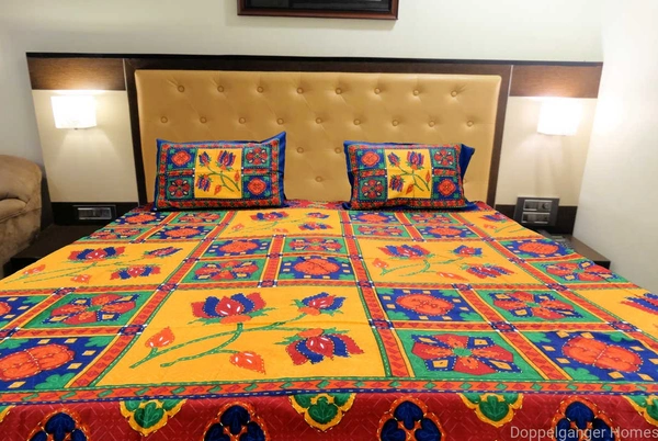 Kantha Embroidery Double Bed Sheet-38