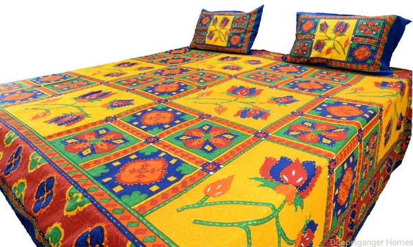 Kantha Embroidery Double Bed Sheet-38