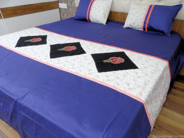 Embroidered  Double Bed Sheet-149