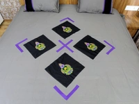 Embroidered  Double Bed Sheet-144
