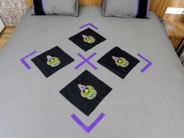 Embroidered  Double Bed Sheet-144
