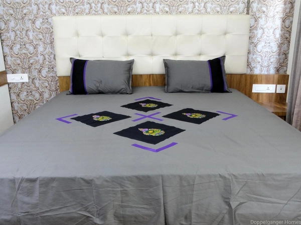 Embroidered  Double Bed Sheet-144