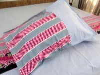 Doppelganger Homes Polka dots & Flowers Double Bed sheet-90
