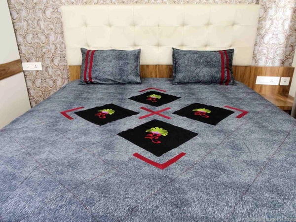 Embroidered  Double Bed Sheet-146