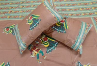 Applique Embroidery Double Bed Sheet-45
