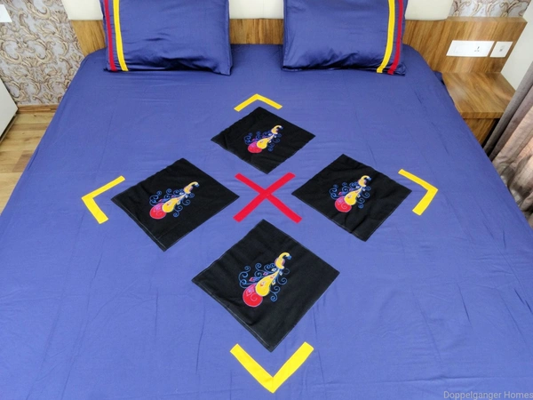 Embroidered  Double Bed Sheet-148