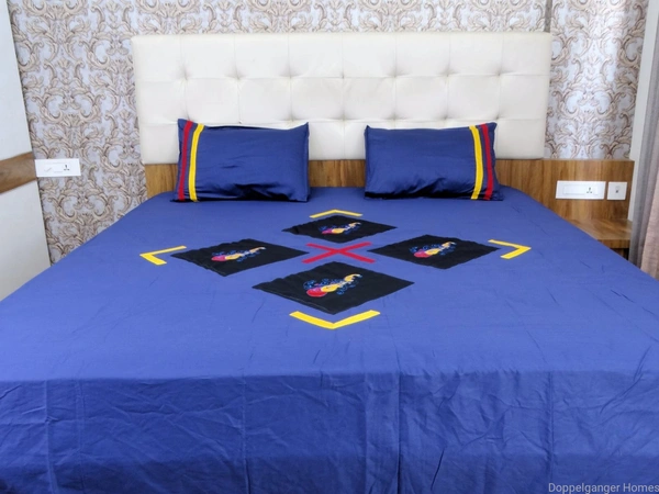 Embroidered  Double Bed Sheet-148
