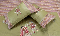 Applique Embroidery Double Bed Sheet-48