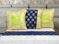Doppelganger Homes 3 Pcs Designer Cushion cover and Runner Set-97