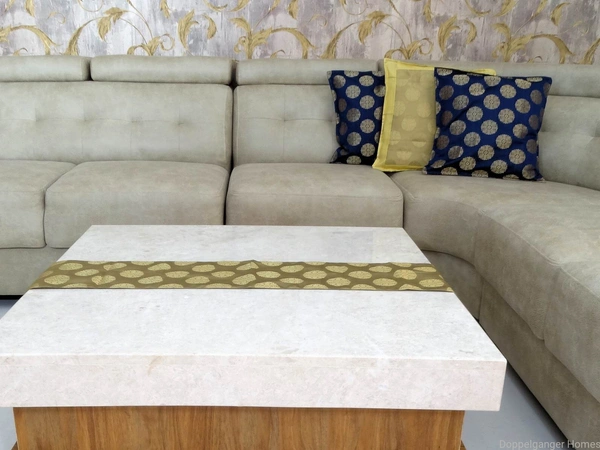 Doppelganger Homes 3 Pcs Designer Cushion cover and Runner Set-96