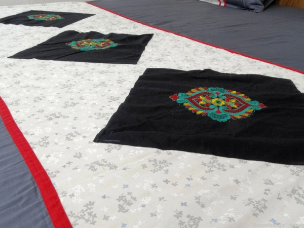 Embroidered  Double Bed Sheet-152