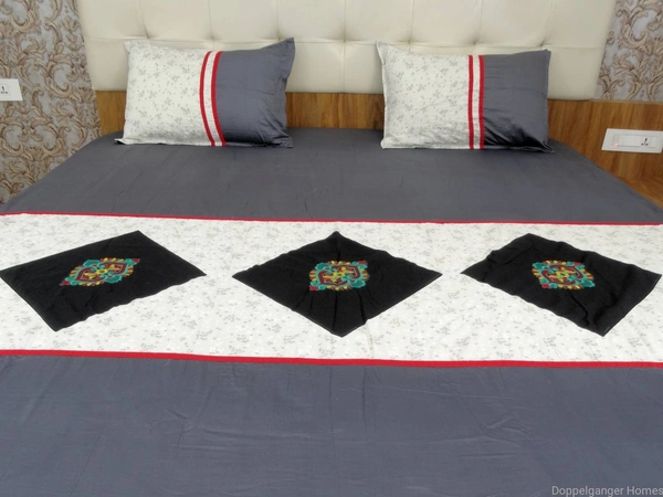 Embroidered  Double Bed Sheet-152