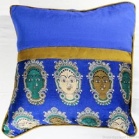 Doppelganger Homes Art Silk Kalamkari Cushion Cover Set Of 2 PCS-3