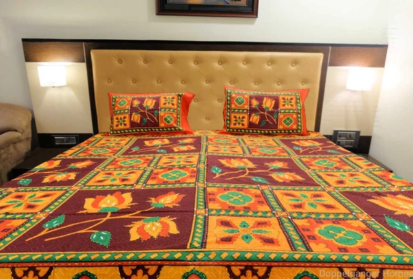 Kantha Embroidery Double Bed Sheet-44