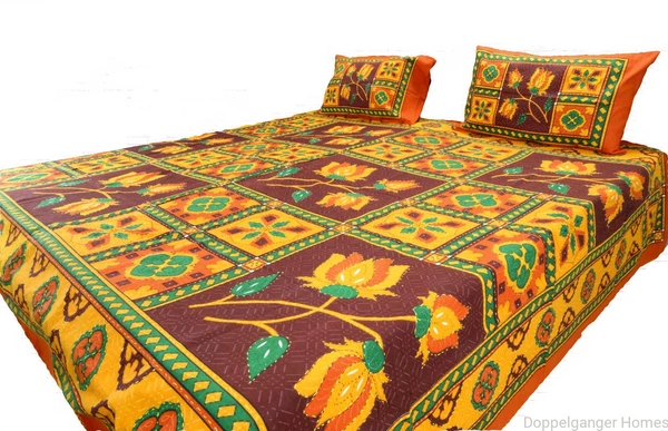 Kantha Embroidery Double Bed Sheet-44