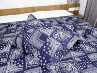 Doppelganger Homes Blue Beauty Double Bed sheet-85