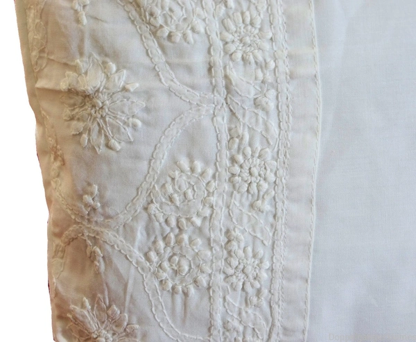 Doppelganger Homes Lucknowi-Chikan Hand embroidery Cushion Cover-32