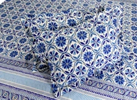 Doppelganger Homes Blue Beauty Double Bed sheet-64