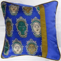 Doppelganger Homes Art Silk Kalamkari Cushion Cover Set Of 2 PCS-2