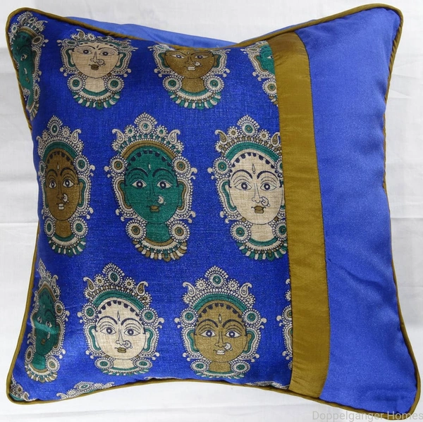 Doppelganger Homes Art Silk Kalamkari Cushion Cover Set Of 2 PCS-2