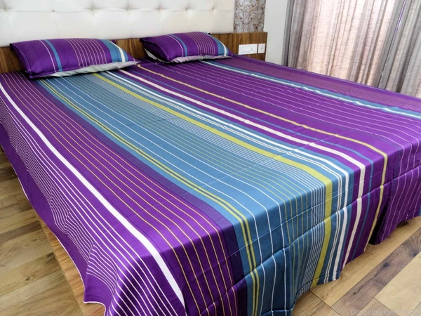 Doppelganger Homes Printed cotton Double Bed Sheet-105