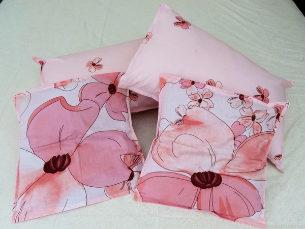 Doppelganger Homes 4 pcs Cushion & Pillow Cover Set-137
