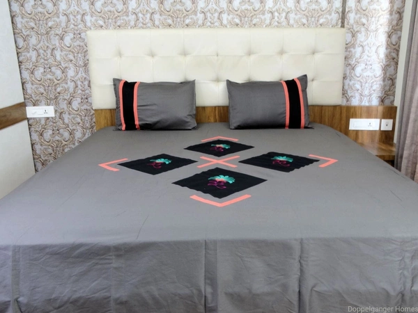 Embroidered  Double Bed Sheet-143