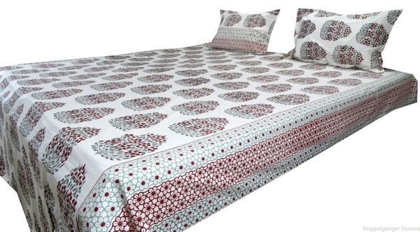 Doppelganger Homes Floral Double Bed sheet-65