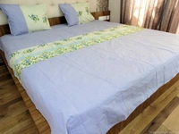Doppelganger Homes Polka dots & Flowers Double Bed sheet-89