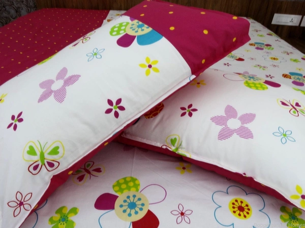 Doppelganger Homes Floral cotton Double Bed Sheet-116