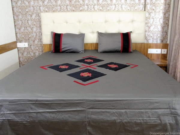 Embroidered  Double Bed Sheet-141