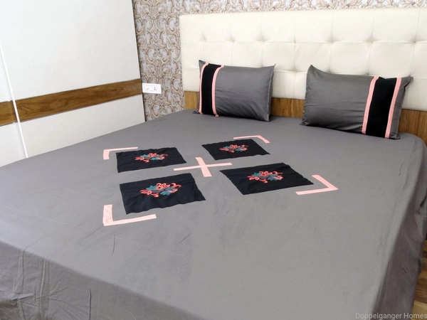 Embroidered  Double Bed Sheet-139