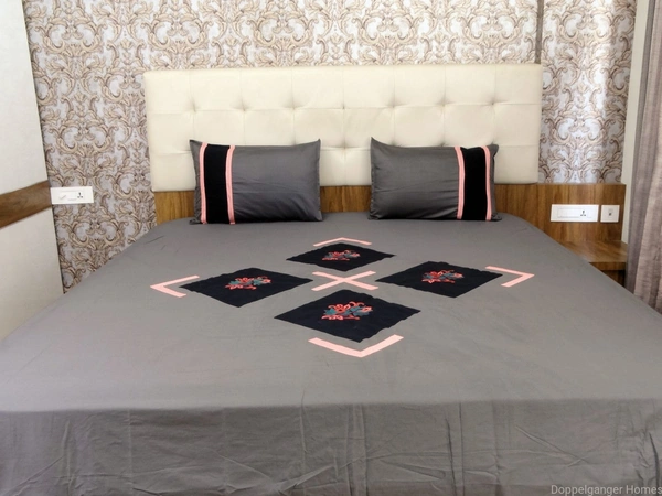 Embroidered  Double Bed Sheet-139