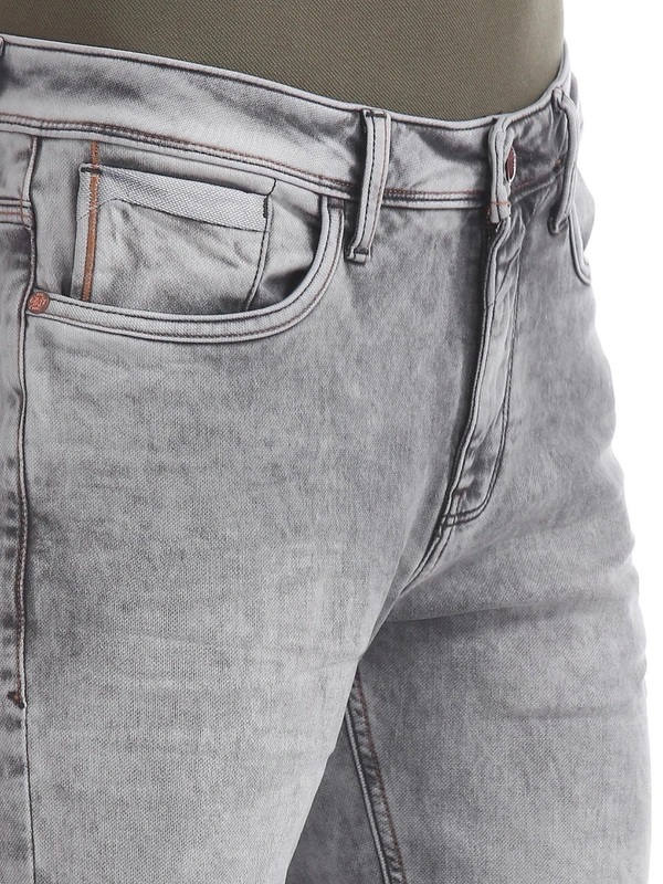 ED-HARDY GRAY SKULLER SUPER SLIM FIT STONE WASH JEANS - 38