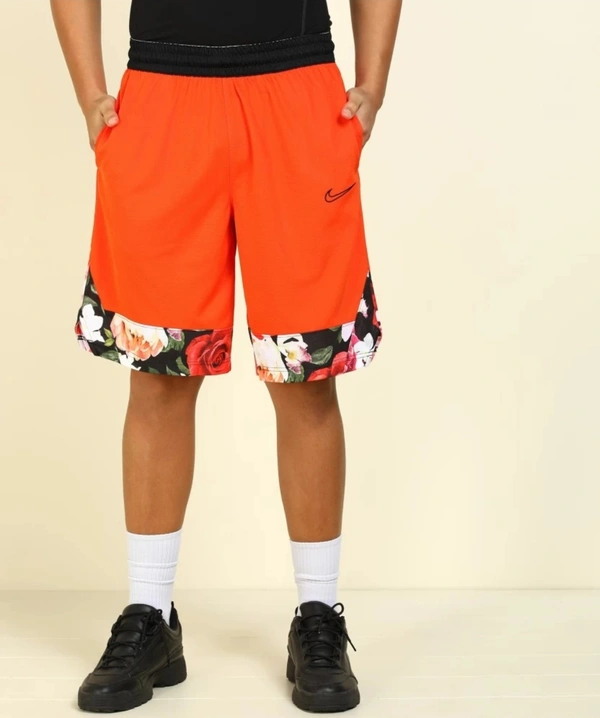 NIKE SELF DESIGN MEN ORANGE SPORTS SHORTS - XXL