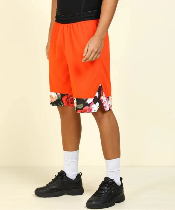 NIKE SELF DESIGN MEN ORANGE SPORTS SHORTS - XXL