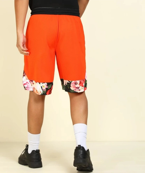 NIKE SELF DESIGN MEN ORANGE SPORTS SHORTS - XXL