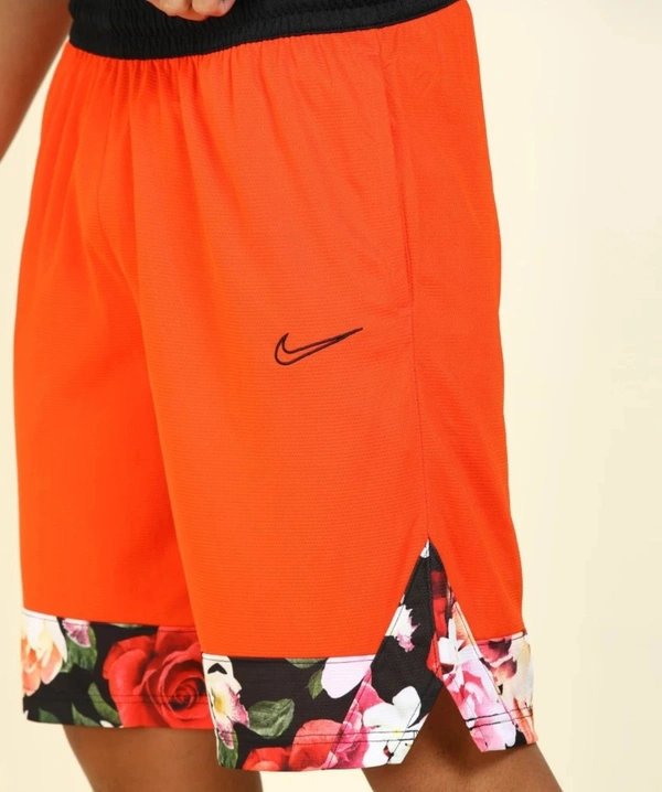 NIKE SELF DESIGN MEN ORANGE SPORTS SHORTS - XXL