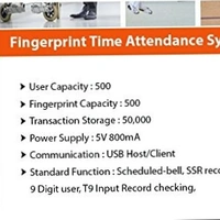 Essl LX16 Excel Output in USB Pen Drive Biometric Fingerprint Time Attendance System - 1 year, No