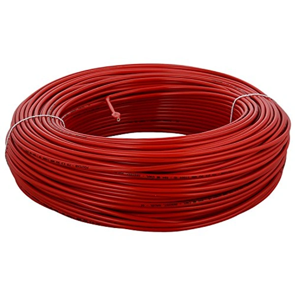 Polycab PVC Insulated 2.5mm Single Core Flexible Copper Wires & Cables 90 Mtr |(Red) - NO, Wrong Product Damaged Product Defective Product