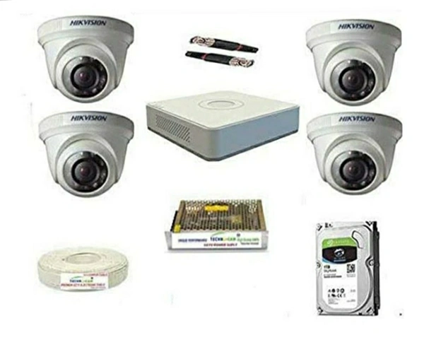 HIKVISION FULL HD 1MP CCTV KIT - 2 Year Warranty Of Camera, DVR .AND HARD DISK ,1 Year, Wrong Product Damaged Product Defective Product
